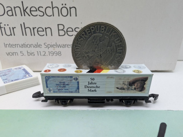 Märklin Z DC 8615s1998 Containerwagen "50J Deutsche Mark" / Messe NBG '98 / OVP