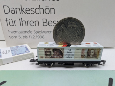 Märklin Z DC 8615s1998 Containerwagen "50J Deutsche Mark" / Messe NBG '98 / OVP