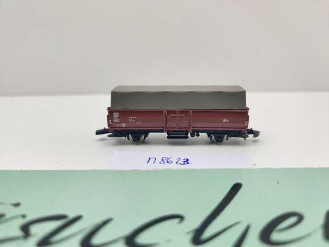 Märklin Z DC 8622 offener Güterwagen E 037 (Omm 52) mit Plane / DB