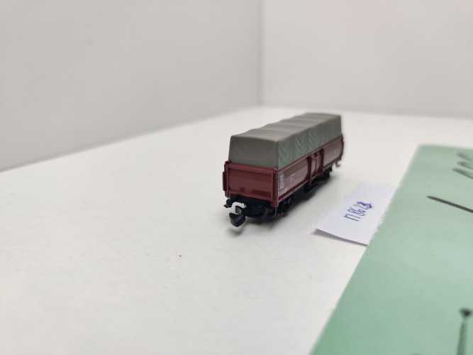 Märklin Z DC 8622 offener Güterwagen E 037 (Omm 52) mit Plane / DB