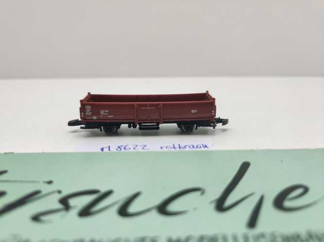 Märklin Z DC 8622 offener Güterwagen E 037 (Omm 52) / rotbraun / DB