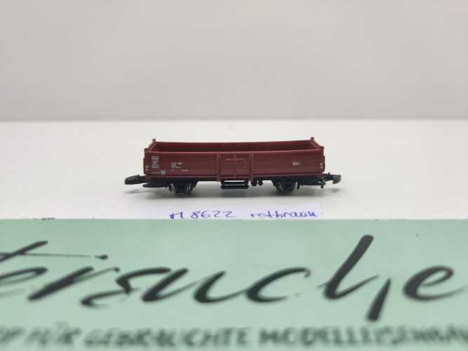 Märklin Z DC 8622 offener Güterwagen E 037 (Omm 52) / rotbraun / DB