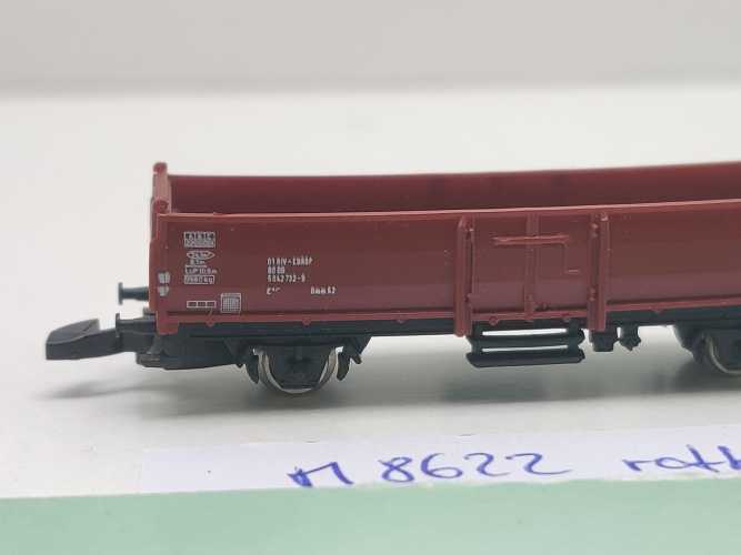 Märklin Z DC 8622 offener Güterwagen E 037 (Omm 52) / rotbraun / DB