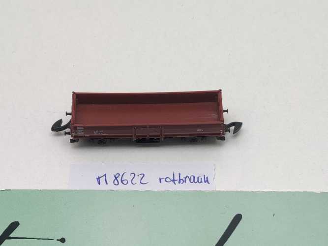 Märklin Z DC 8622 offener Güterwagen E 037 (Omm 52) / rotbraun / DB