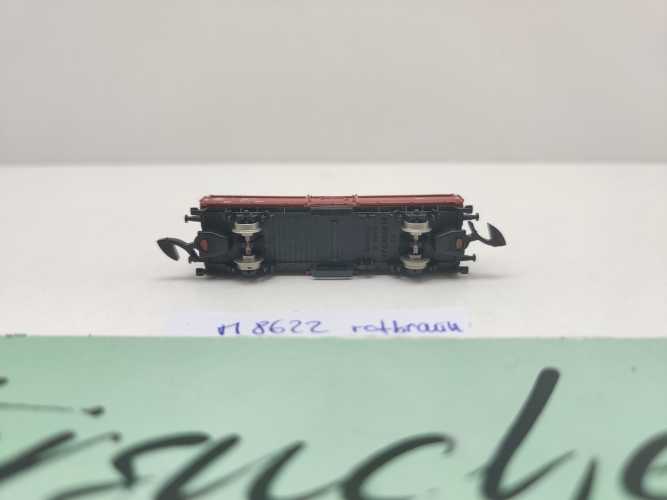 Märklin Z DC 8622 offener Güterwagen E 037 (Omm 52) / rotbraun / DB