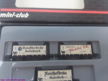 Mini Club Z DC 86395 /3 Güterwagen-Set mit historischen Privat-Bierwagen der Kulmbacher Brauereien / DB / OVP