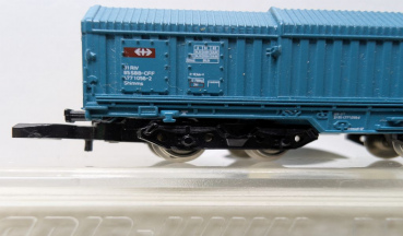 Märklin Z DC 8653 Drehgestellwagen m Teleskophauben / Shimms / SBB / OVP