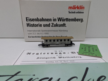 Märklin Z DC 8700.1995.01 Personenwagen "150 J Eisenb. Württ." / Messe NBG '95 / OVP