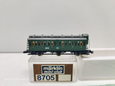 Märklin Z DC 8705 D-Zug Abteilwagen m Brmshs / 2.Kl. / B3pr03 / DB / OVP