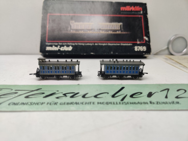 Märklin Z DC 8769 / 2-teiliges Ergänzungs-Wagen-Set / Hofzug König Ludwig II. (K.Bay.Sts.B.) / OVP