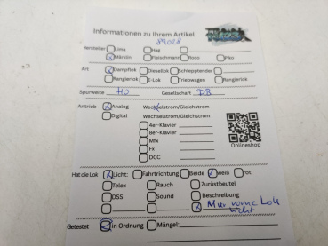 Märklin H0 AC  BR89 028  Dampflok  / DB / Analog / Schwarz