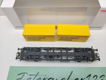 Märklin H0 AC 94084 Containertragwg "Aktie gelb" Lgjs573 PMS63-02 / NEM / DB / OVP