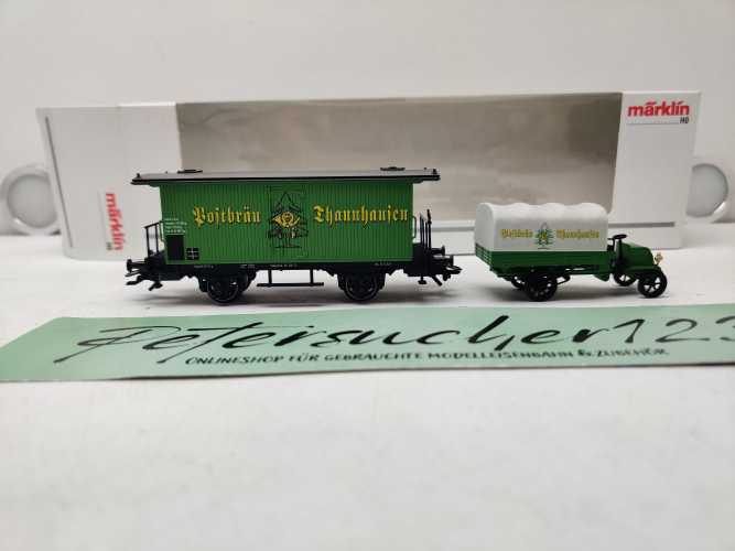 Märklin H0 AC 94142 / PMS 62-13 / limitierte Sonder-Set „Postbräu Thannhausen“ / OVP