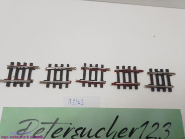 Märklin H0 AC 2203 5x Gerades K-Gleis / 1/6 = 30 mm / Farbe