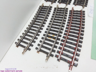 Märklin H0 AC 2233 6x gebogenes K-Gleis / R 424,6 / 15° = 1/2  / Kleber, Farbe, Rost