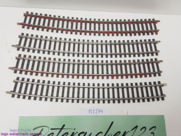Märklin H0 AC 2274 4x gebogenes K-Gleis / 14° 26' / Kleber, Farbe