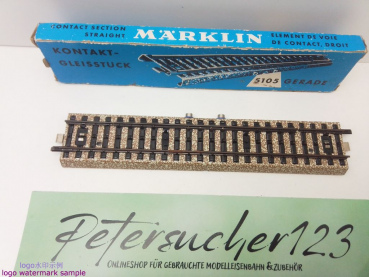MÄRKLIN H0 AC 1 x 5105 gerades Kontaktgleis M-Gleis / 180 mm = 1/1 / OVP