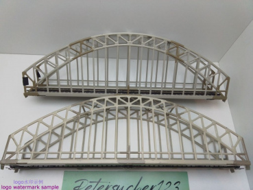 MÄRKLIN H0 AC 7163 2x Bogenbrücke Blech für M-Gleis