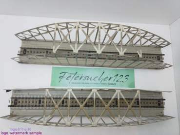 MÄRKLIN H0 AC 7163 2x Bogenbrücke Blech für M-Gleis