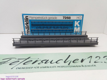 MÄRKLIN H0 AC 7268 gerades Rampenstück für K- & M-Gleis / geschraubt / OVP