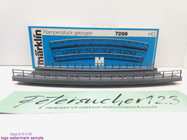 MÄRKLIN H0 AC 7269 gebogenes Rampenstück für M-Gleis / OVP
