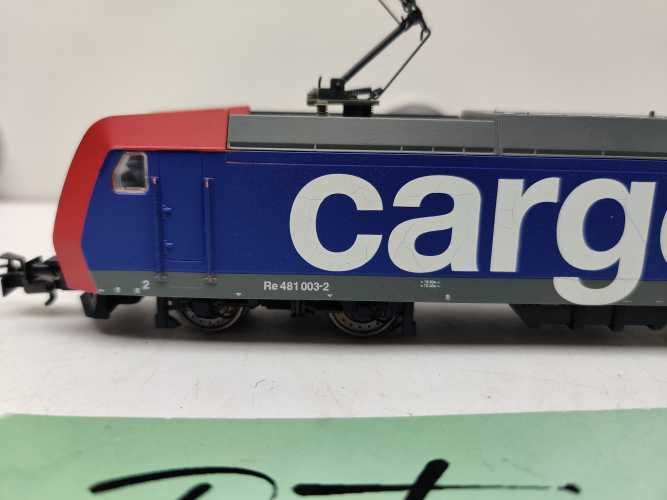 MÄRKLIN H0 AC Elektrolokomotive Re481 003-2 / blauen und roten Design / SBB Cargo / Fx