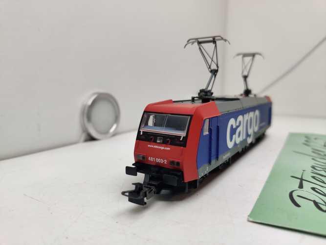 MÄRKLIN H0 AC Elektrolokomotive Re481 003-2 / blauen und roten Design / SBB Cargo / Fx