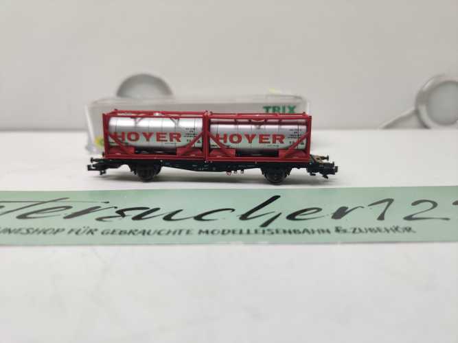 Mini Trix N DC 15289-05 / Einheitstaschenwagen / Sdgkms 707 / DB AG / Tankcontainern „VOTG TANKTAINER“ / OVP