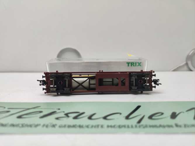 Mini Trix N DC 15257-1 / 4-achsigen Einheitstaschenwagen / Sdgkms 707 / DB AG / „BERTSCHI AG“ / OVP