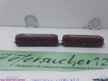 Trix N DC 989731/982776 Schienenbus mit Beiwagen / Rot / DB