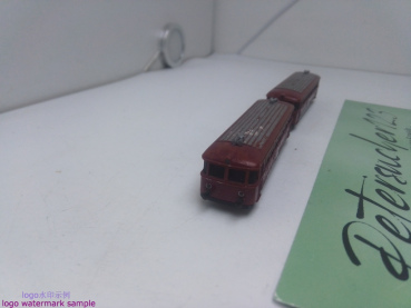 Trix N DC 989731/982776 Schienenbus mit Beiwagen / Rot / DB