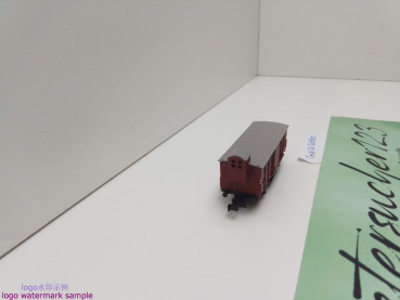 Minitrix N DC 51 3208 00 gedeckter Güterwagen m Bremserhaus / Gm / DRG