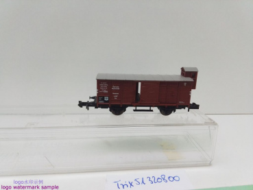 Minitrix N DC 51 3208 00 gedeckter Güterwagen m Bremserhaus / Gm / DRG