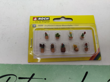 Noch N 14080 Zierpflanzen / Blumentöpfe / 9 Stück / OVP