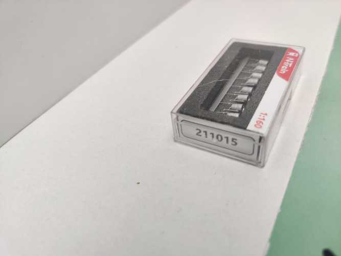N-Train N 211015 Abfalleimer Metall silbern 8 Stck / unbenutzt / 1:160 / OVP
