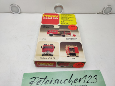 Preiser H0 / 1:87 / 1128 Löschgruppenfahrzeug LF 16 Ziegler / Feuerwehr / Bausatz / OVP