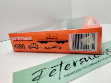 Primex H0 AC 4586 Zirkuswelt 3 "Sarrasani" Niederbord, Anhänger + LKW / OVP ungeöffnet