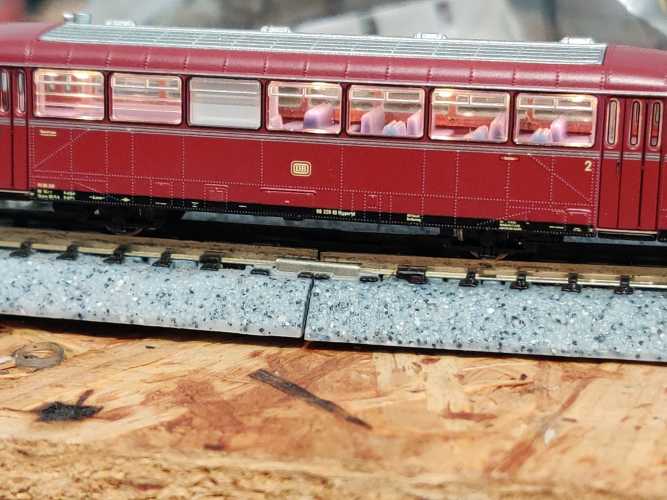 Piko N DC 40255 Schienenbus Bei-/Packwagen 998 / Licht / NEM / DB / OVP