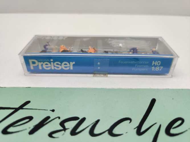Preiser H0 14201 Figuren-Set "Feuerwehrmänner" / 6 Figurinen / OVP
