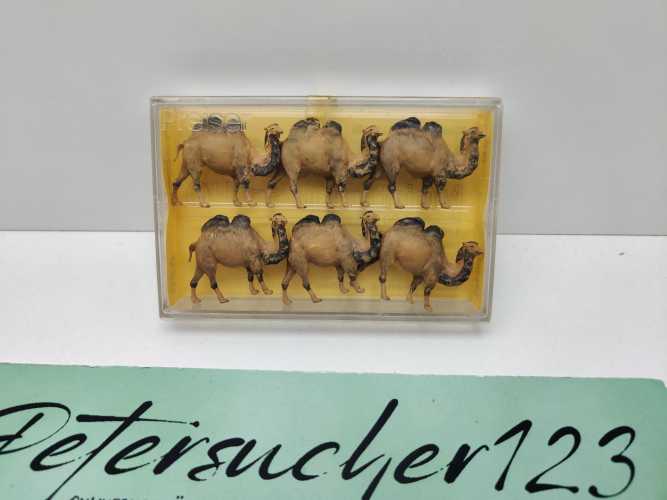 Preiser H0 626 Figuren-Set "Kamele/Trampeltiere" 6 Figuren / 1970-80 Jahre / OVP