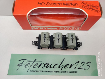 Primex H0 AC 4585 Tragwagen mit 3 Kunststoff-Behältern / Bt 10 / DB / OVP rot