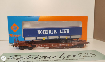 Roco H0 AC Einheitstaschenwagen "Norfolk Line" / AC-Achsen / DB / OVP