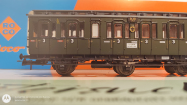 Roco H0 DC 44505 Abteilwagen preußische Art + Brmshs / 3.Kl / NEM / DRG / OVP