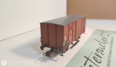 Roco H0 DC 844 gedeckter Güterwagen, Pulverwagen / braun / K / DRG