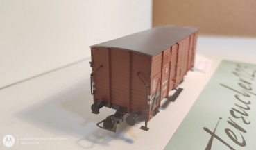 Roco H0 DC 844 gedeckter Güterwagen, Pulverwagen / braun / K / DRG