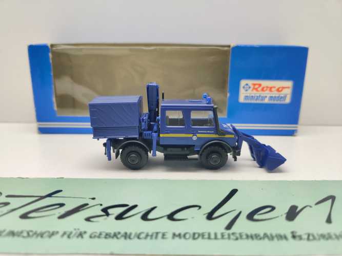 Roco Miniatur Modell H0 1498 Mercedes Unimog U1700L Bergräumgerät "THW" / 1:87 / OVP