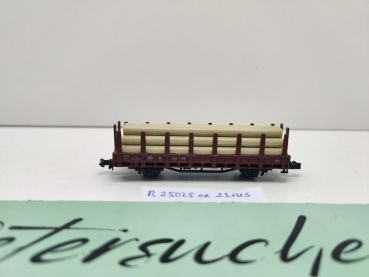Roco N DC 25025 ex 2314S Rungenwagen Ladung Rundhölzer Rr20 / DB