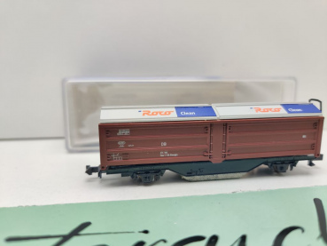 Roco N DC 25093 Hubschiebedachwagen Klmmgks "Roco Clean" / DB / OVP