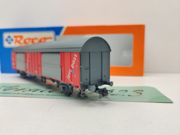 Roco H0 DC 46281 gedeckter Güterwagen "ptt Post" Hbbkkss / NEM / NS / OVP