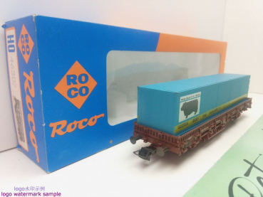 ROCO H0 DC 46307 Rungenwagenwagen Container "Scotch beef" / Kbgs442 / NEM / OVP
